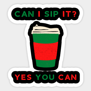 Retro Coffee Can I Kick it Sticker